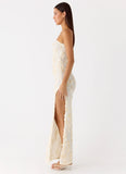 Minni Sequin Maxi Dress Ivory