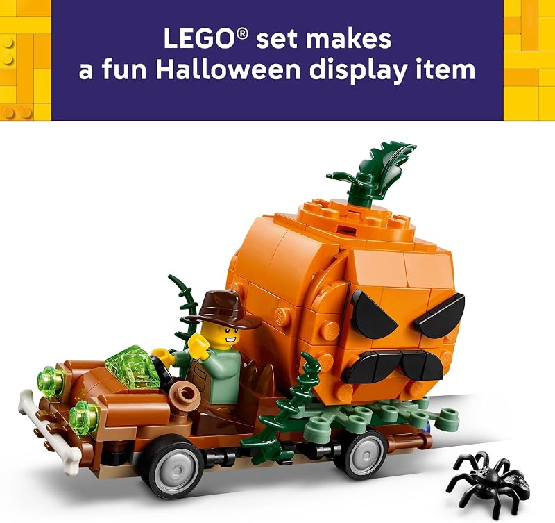 LEGO Jack O Lantern Pickup Truck 40822 Building Toys for Boys Girls Ages 8 Halloween Decor Craft 177 pieces Gift for Kids
