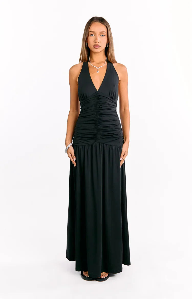 Gloria Black Maxi Dress