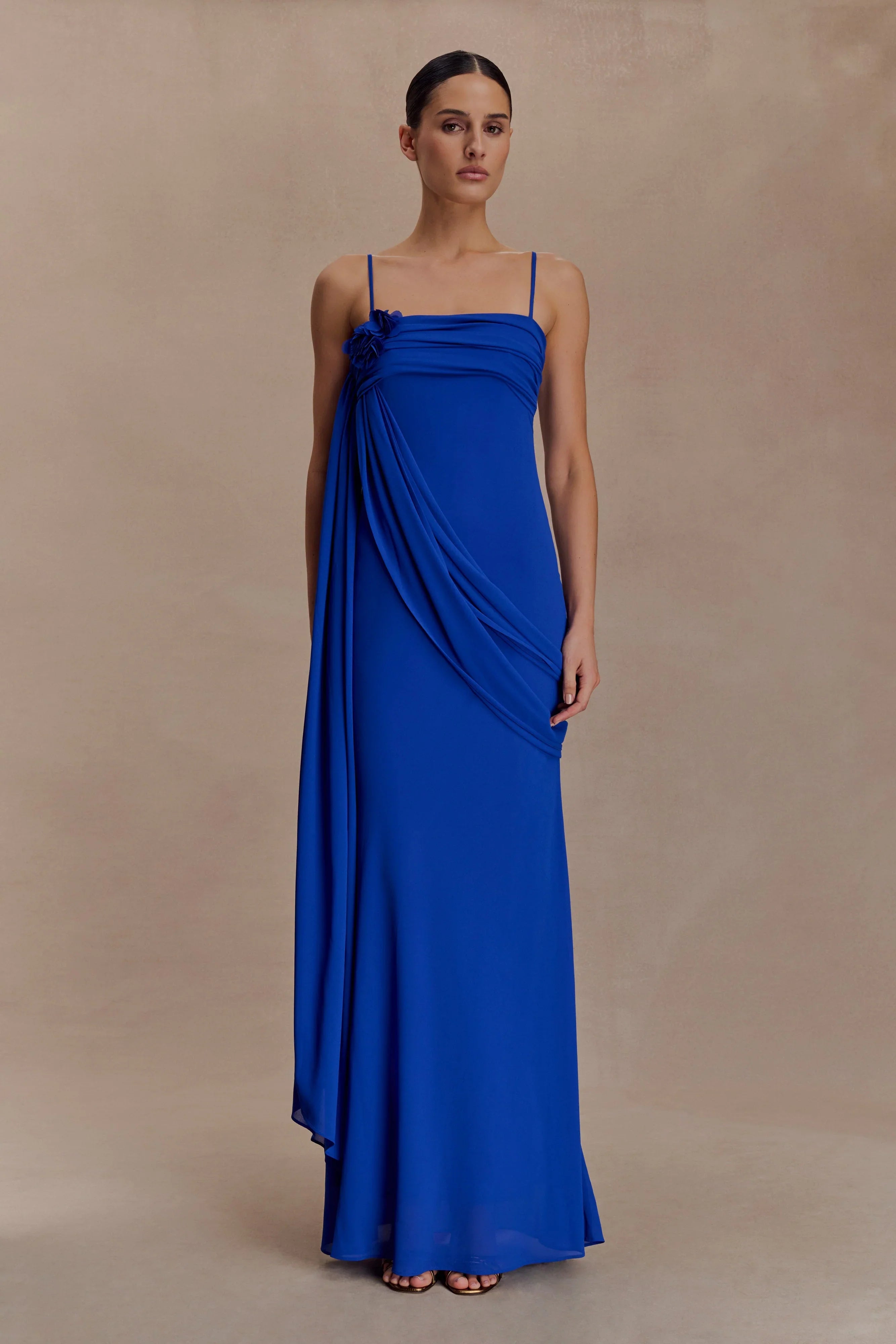 Leena Chiffon Maxi Dress Cobalt