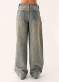 Keanna Low Rise Denim Jeans Dirty Wash