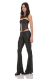 Flyaway Sequin Two Piece Set in Black
