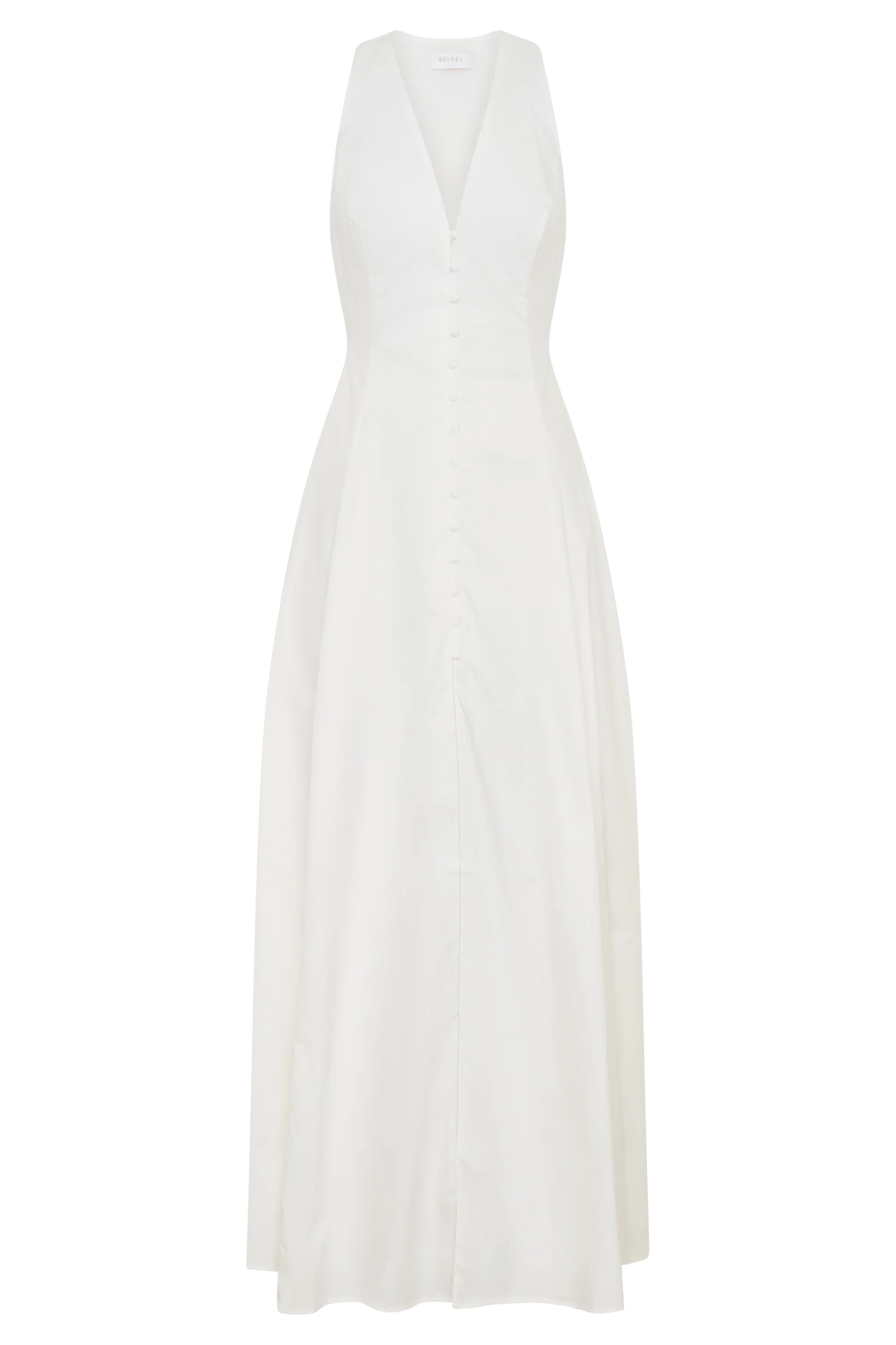 Sienna Button Down Maxi Dress White