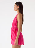 Nona Chiffon Mini Dress Fuchsia