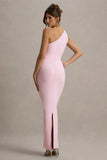 Dalarie Pink One Shoulder Gathered Maxi Dress