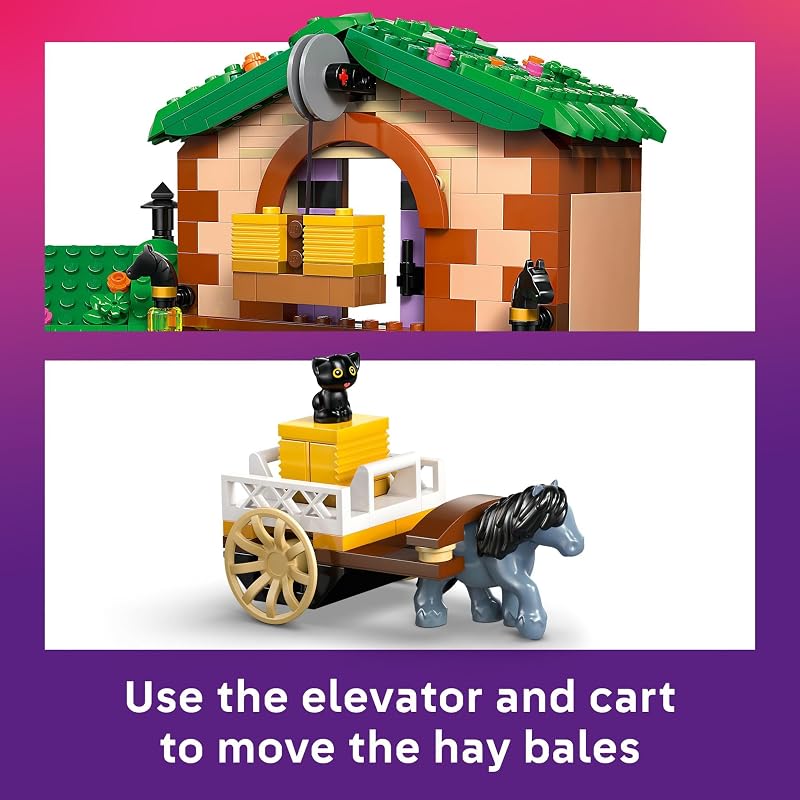 LEGO Friends Pony Ranch Stable Pretend Play Building Toy Playset with 3 Horse Toys for Creative Storytelling Birthday Gift Idea for Girls Boys Ages 7 Who Love Horse Stuff 42654