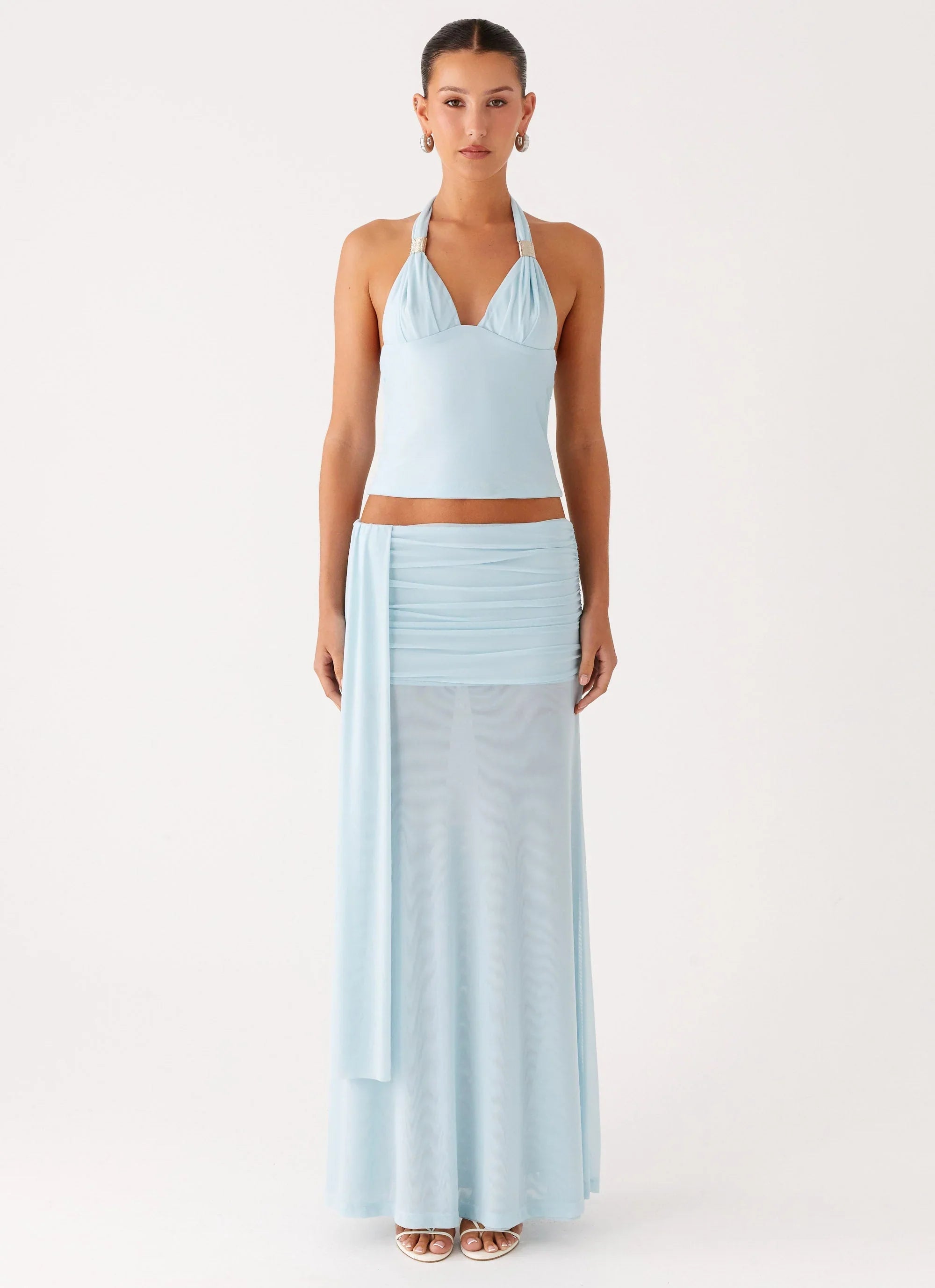 Blaze Halter Top Blue