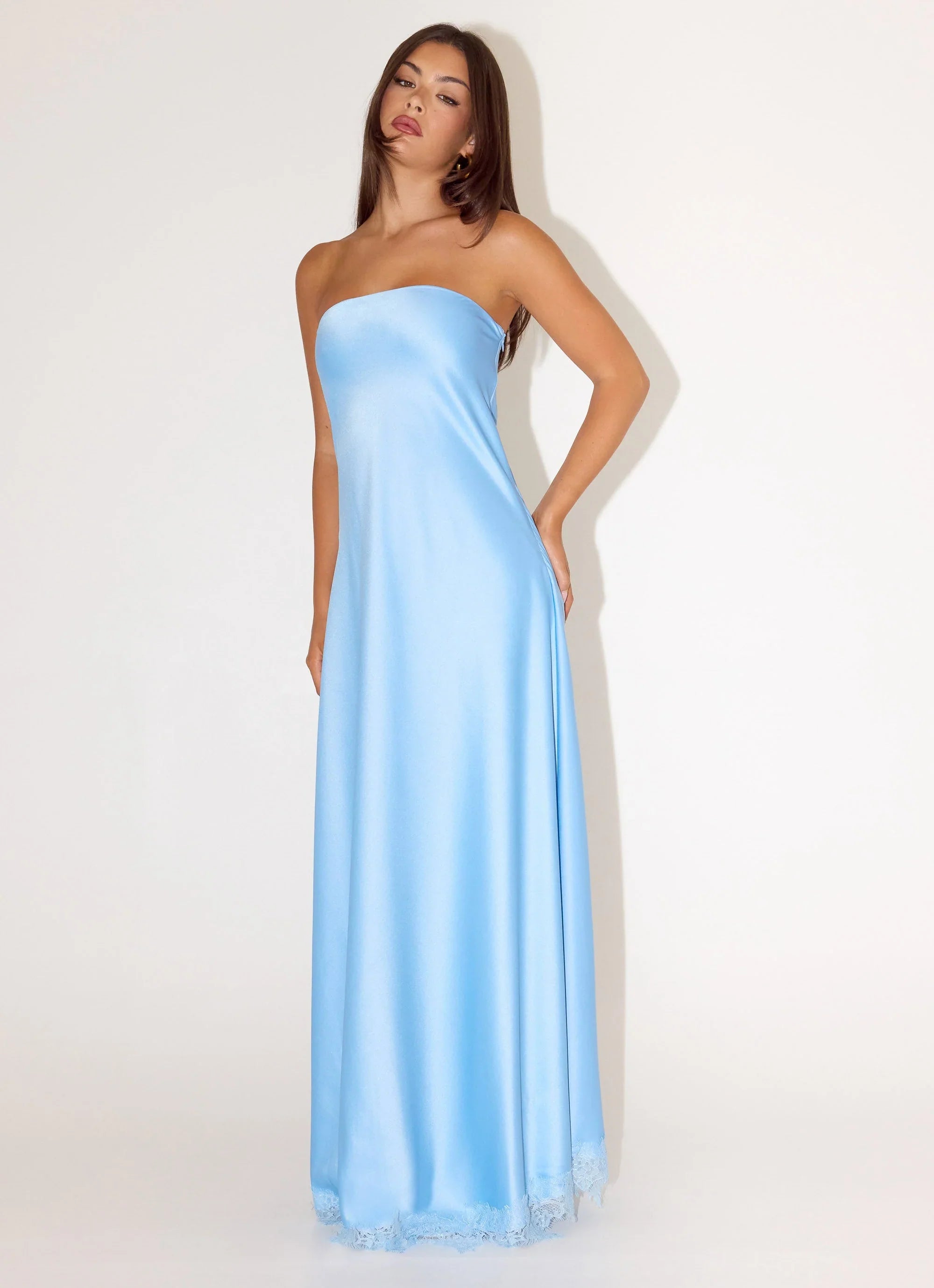 Yanina Strapless Maxi Dress Blue