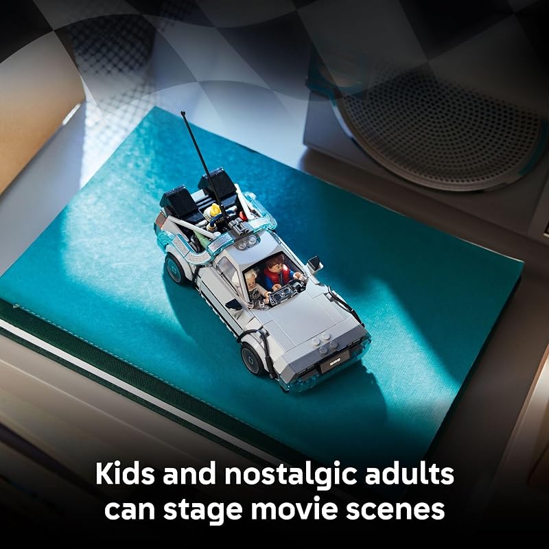 LEGO Speed Champions Time Machine from Back to The Future Building Toy for Kids Pretend Play Display Car Toy W 2 Build Modes for Boys Girls Ages 9 Gift for Birthdays 77256