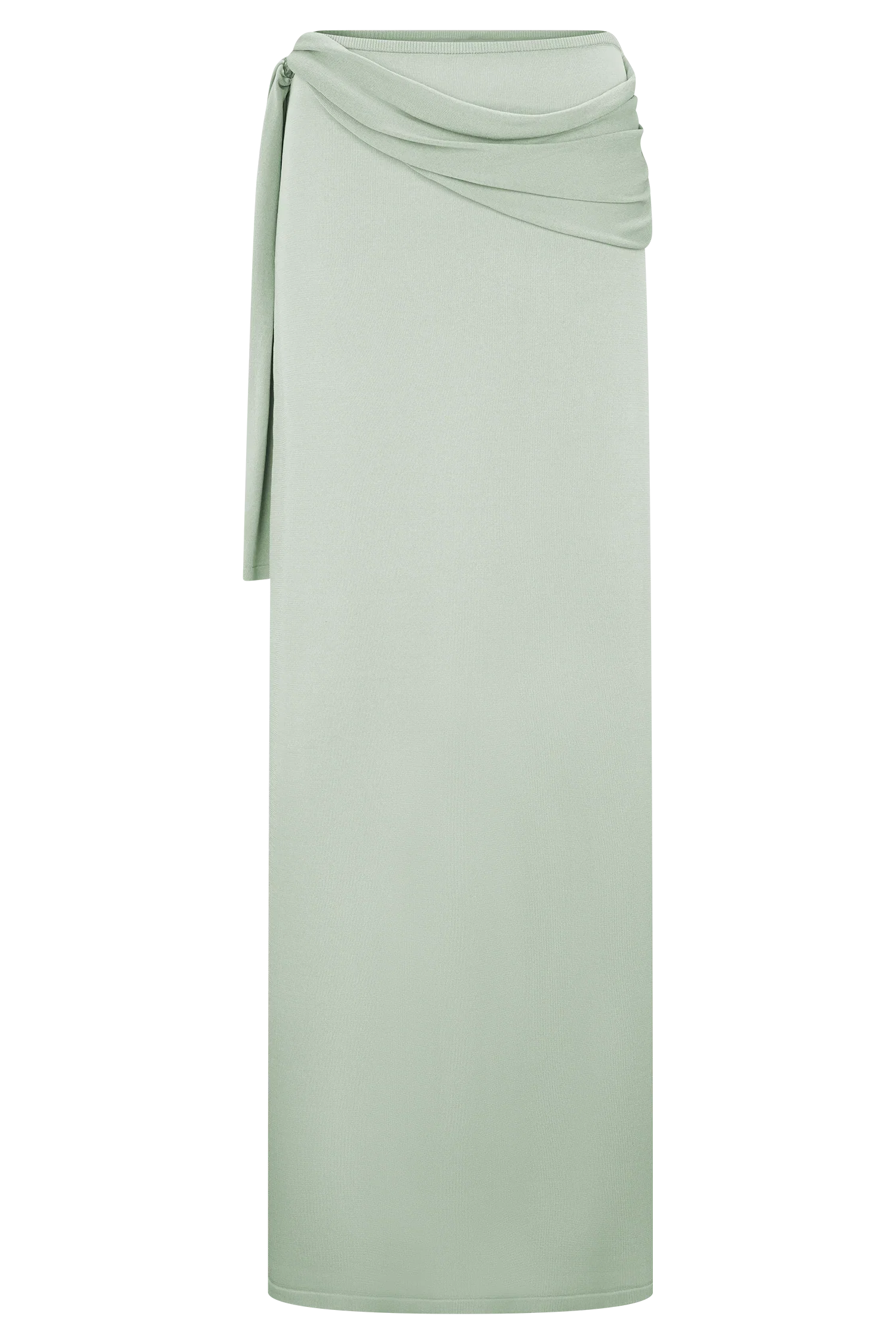 Bowie Low Rise Knit Maxi Skirt Pastel Green