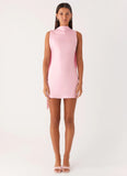 Cerina High Neck Mini Dress Pink