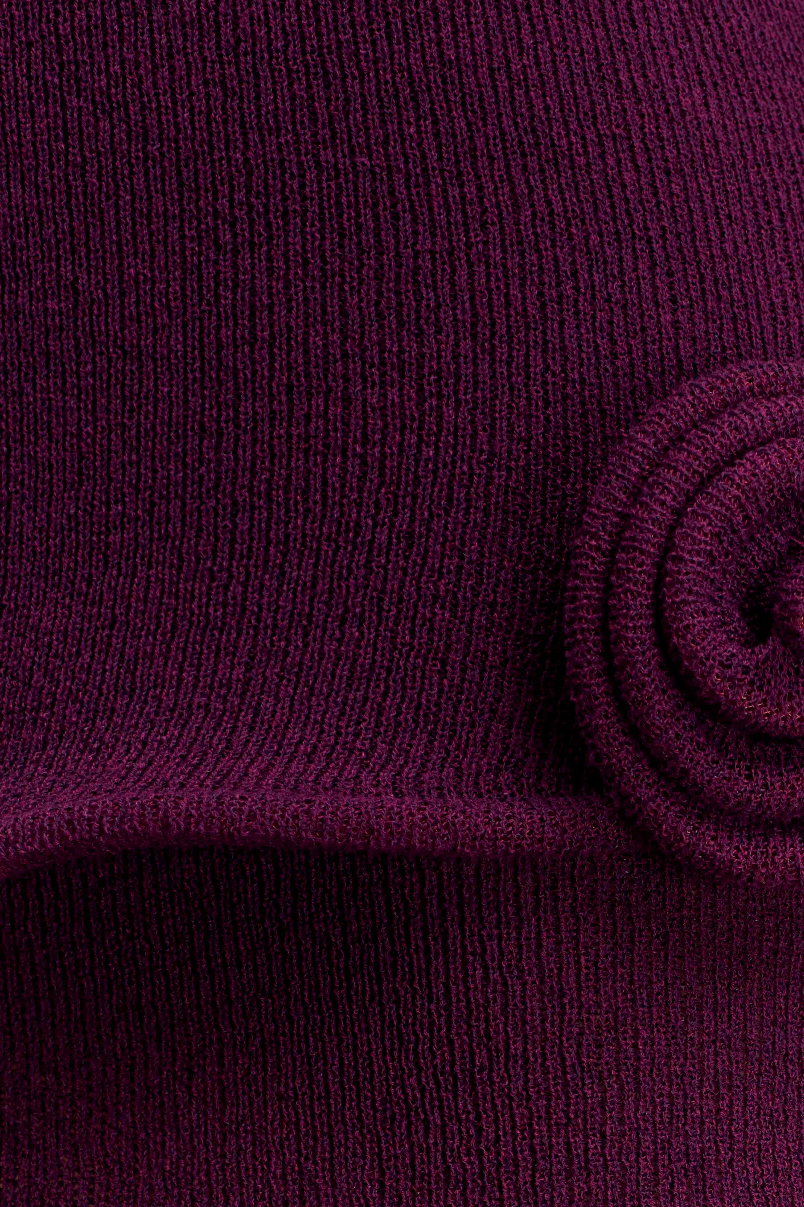 Samira Knit Long Sleeve Mini Dress Plum