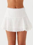 Hundred Percent Mini Skirt White