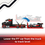 LEGO City F1 Display Truck with Audi F1 Race Car Building Toy for Boys Girls Ages 7 F1 Car Toy for Pretend Play Gift for Birthdays 60493
