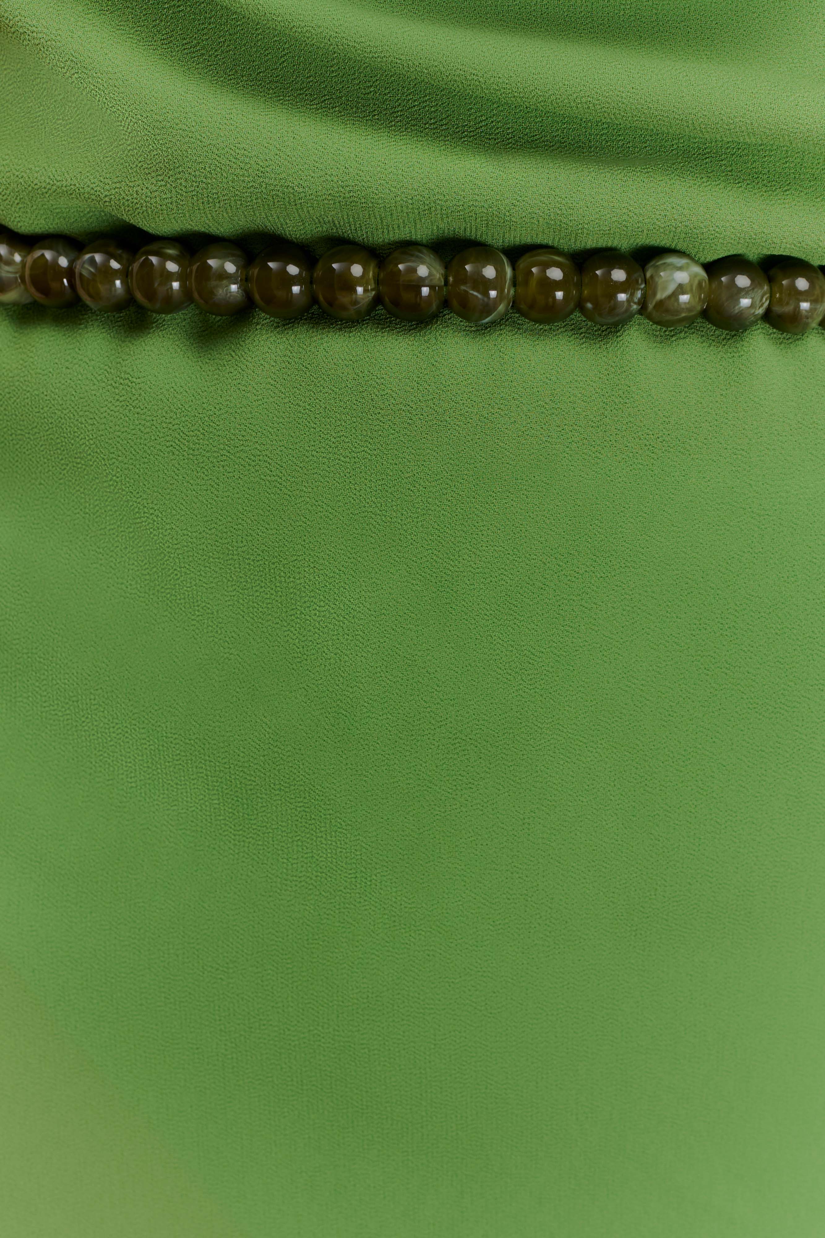 Elaine Chiffon Beaded Maxi Dress Green