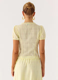 Sweet Lullaby Button Up Shirt Lemon Yellow