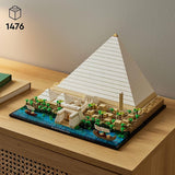 LEGO Architecture Great Pyramid of Giza Set 21058 Home Décor Model Building Kit Creative DIY Activity Famous Landmarks Collection