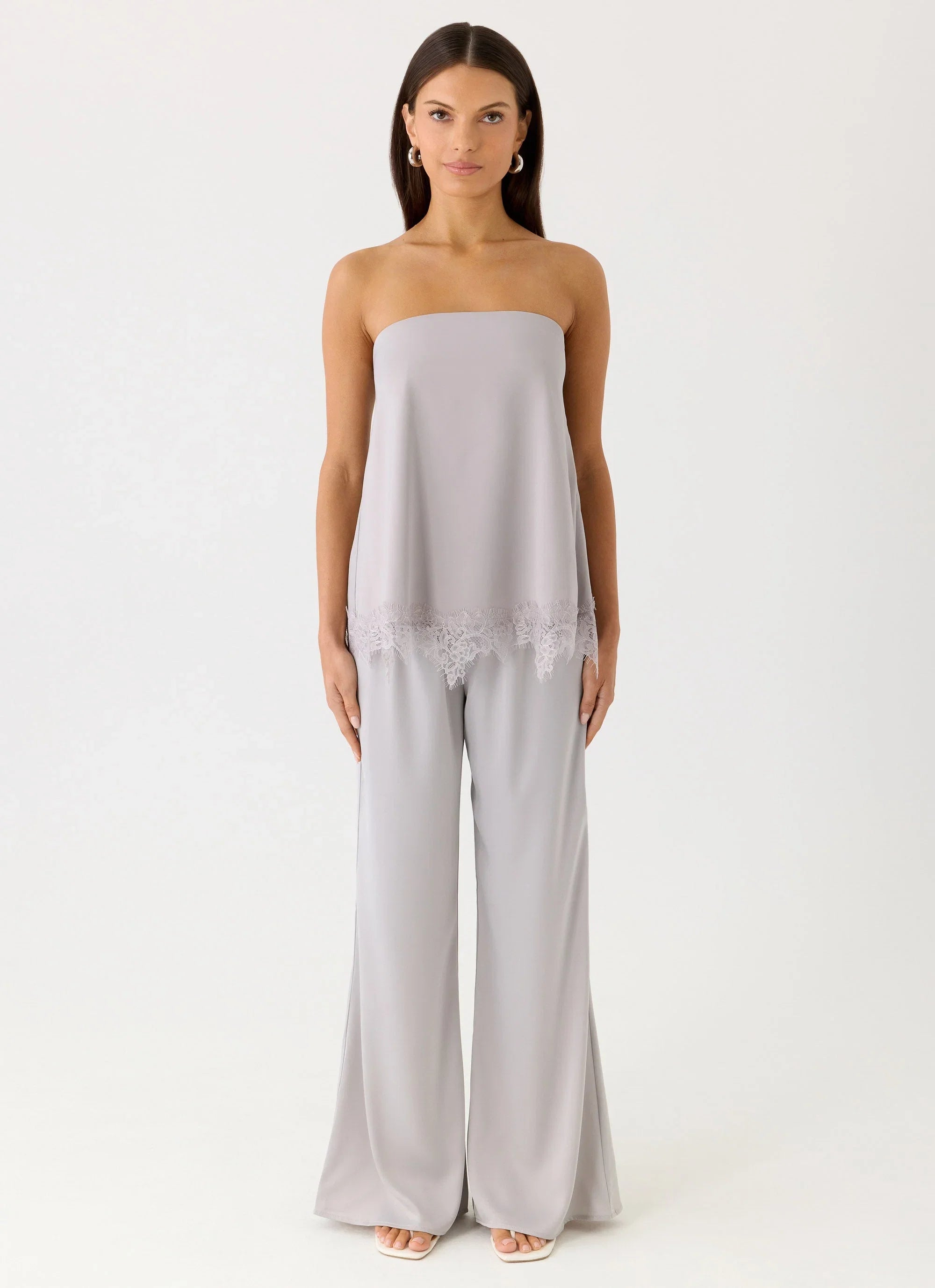 Sella Strapless Top Misty Blue