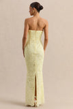 Suzie Lemon Lace Bandeau Maxi Dress