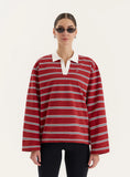 Multi Stripe Oversized Rugby Top
