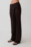 Mattais Boucle Knit Pants Dark Chocolate