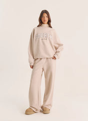 Oatmeal Fourth Slogan Sweatshirt