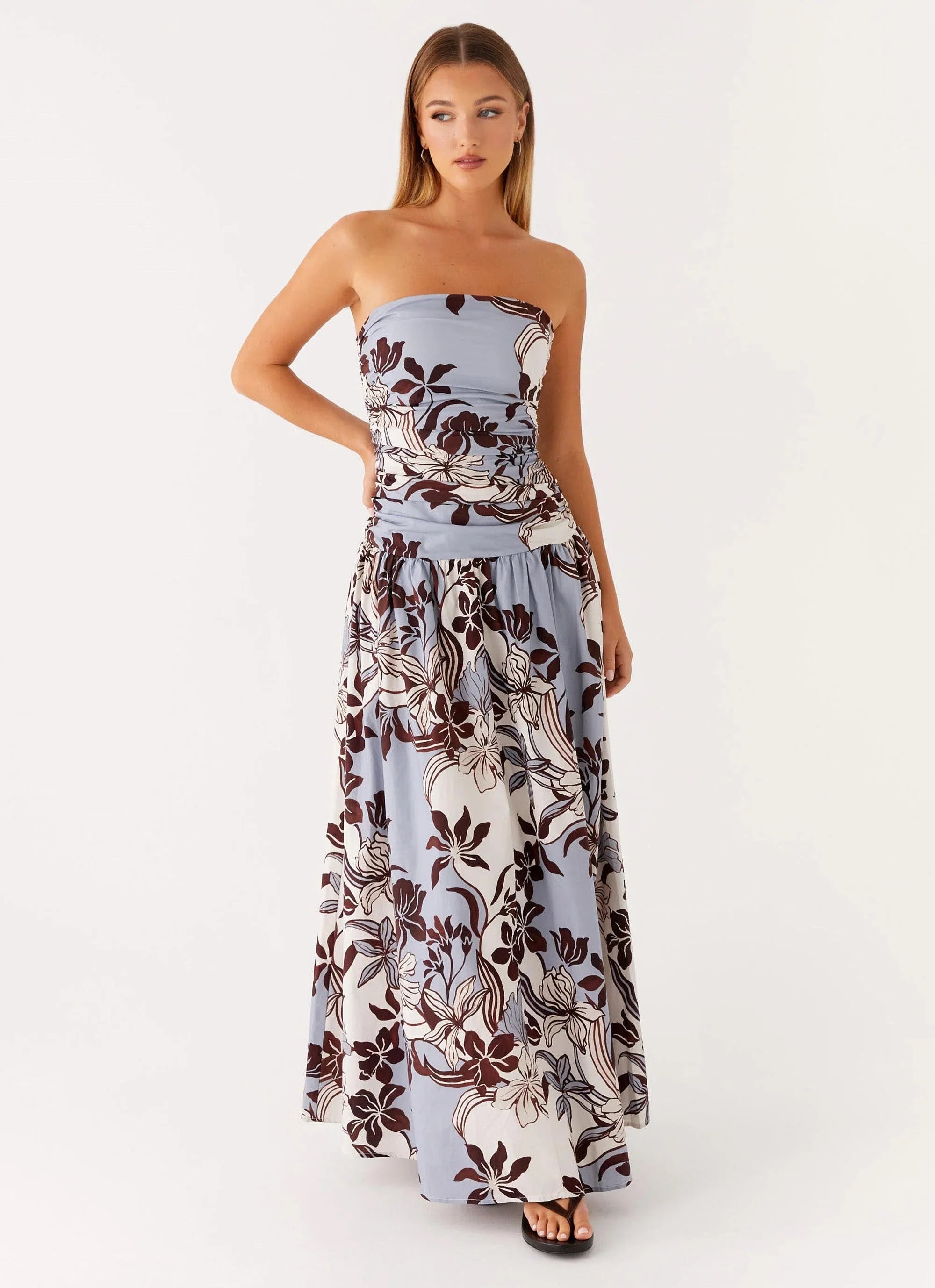 Carmel Maxi Dress Bluewood Blossom