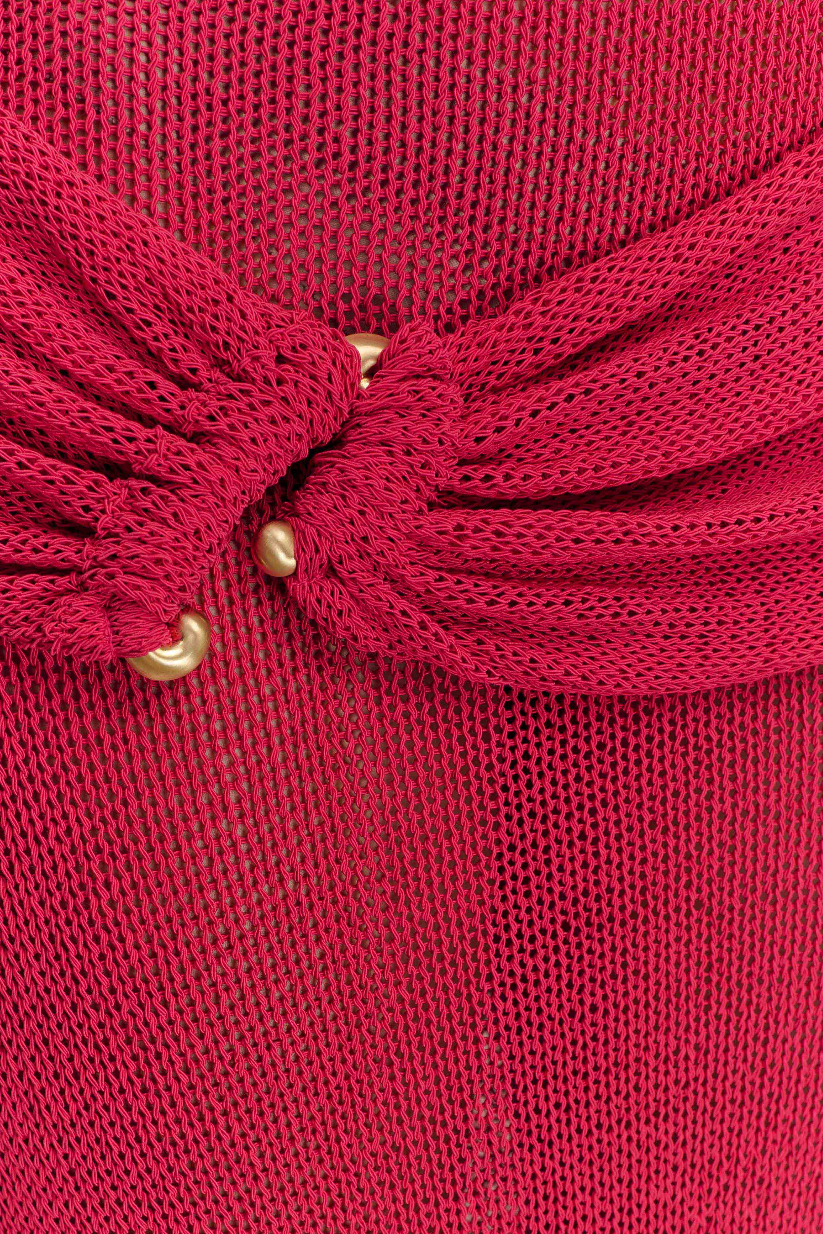 Reece Halter Knit Maxi Dress Dragonfruit