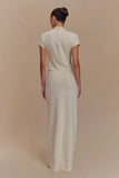 Eris Scuba Jersey Maxi Skirt Ivory