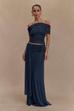 Arna Mesh Maxi Skirt Midnight Blue