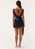 Good Fortune Mini Dress Navy