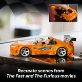 LEGO Speed Champions The Fast and The Furious Toyota Supra MK4 77260 Building Toy for Boys Girls Ages 10 Toy Car from Movie w Minifigure Display or Pretend Play 292 pieces Gift for Fans