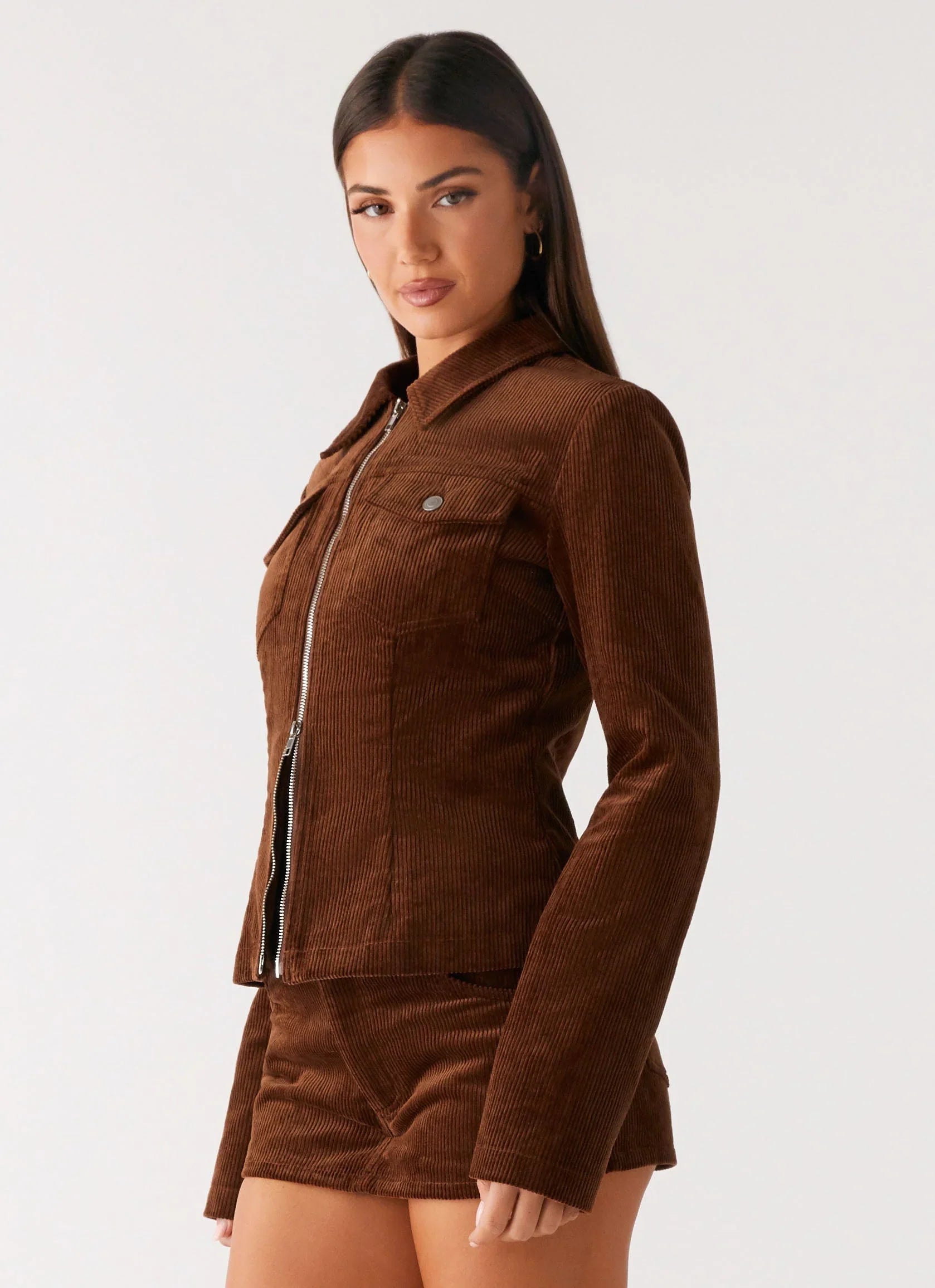 Taliyah Cord Jacket Walnut