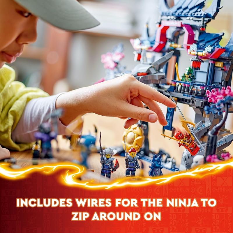 LEGO Ninjago Wolf Mask Shadow Dojo Building Toy Pretend Play Ninja Figures Playset Toys for Boys Girls Ages 9 Years W 8 Minifigures 71813
