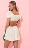 Open Back Dress in Ivory