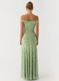 Wasting Time Maxi Dress Blurred Lime