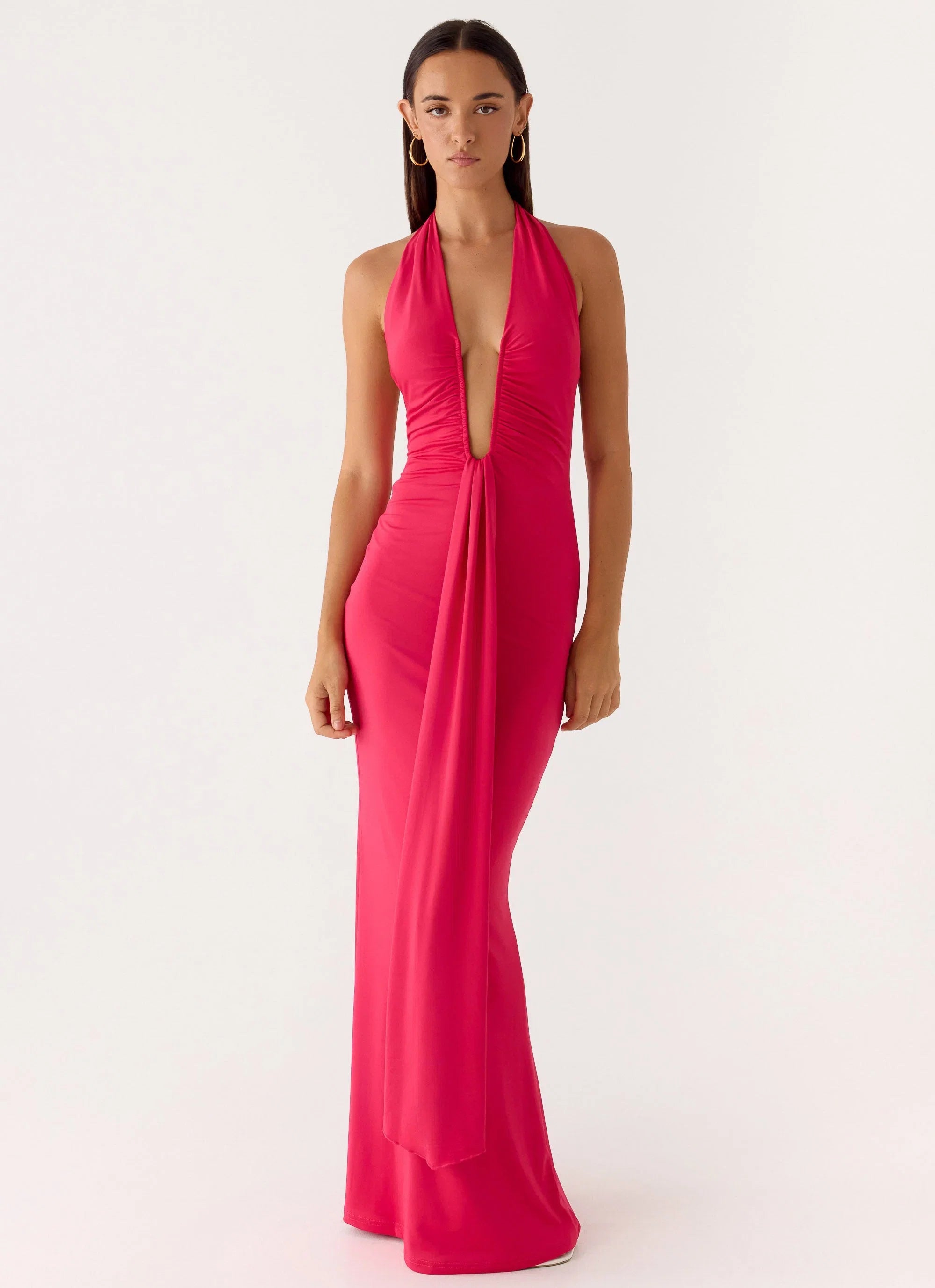 Emiliana Maxi Dress Red Magenta