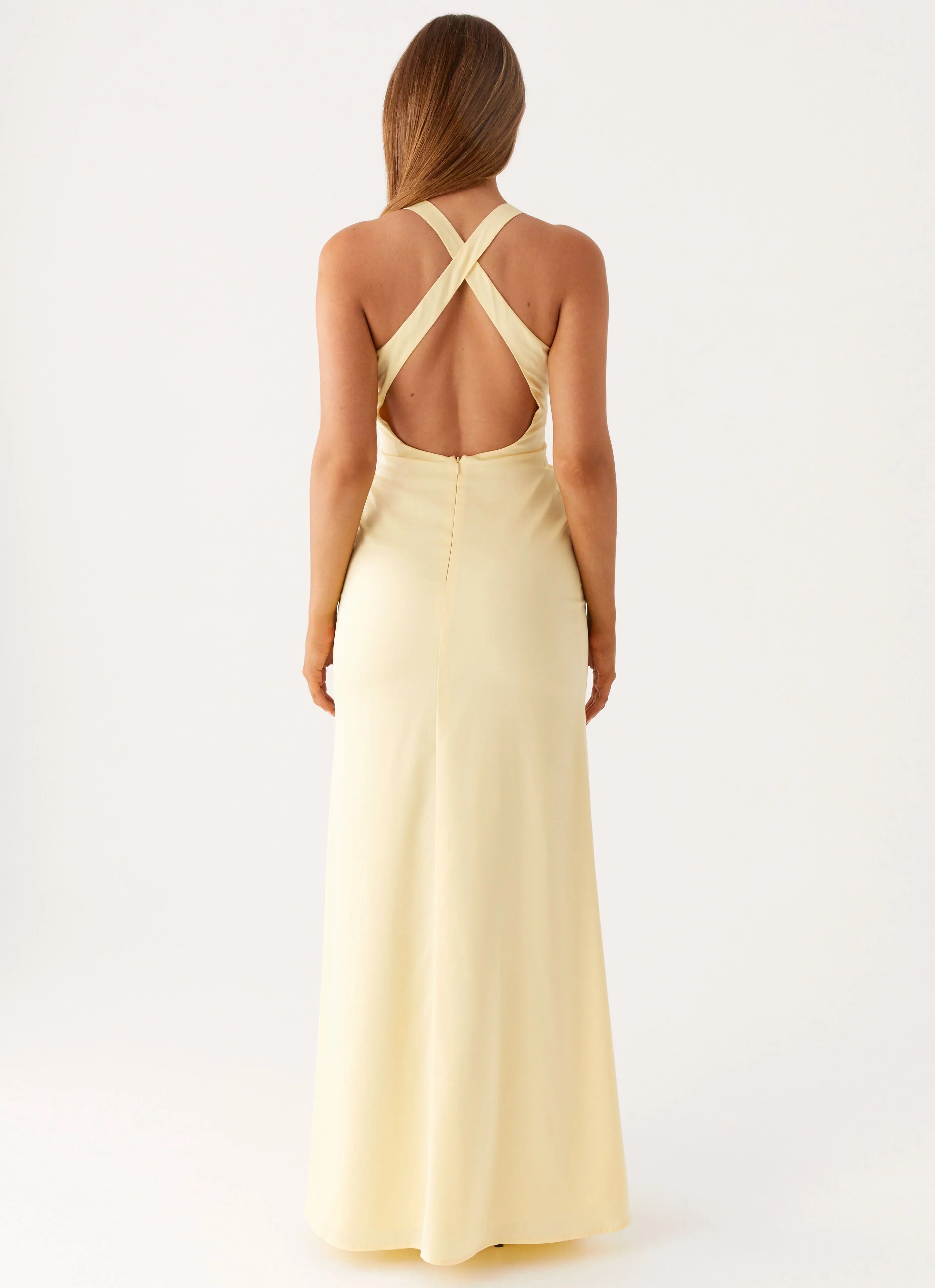 Desi Halterneck Maxi Dress Yellow