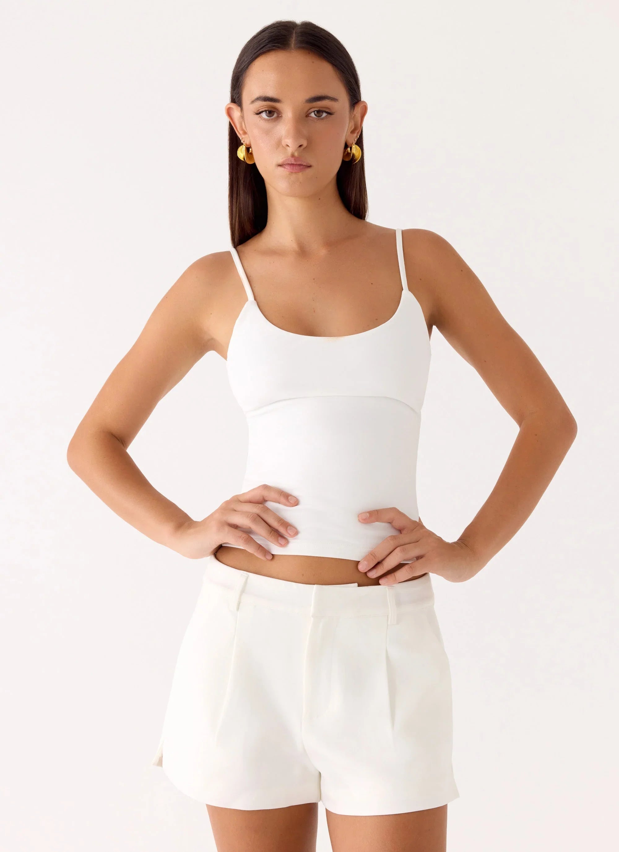 Asher Suiting Shorts White