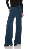 Pleated Straight Pants in Blue