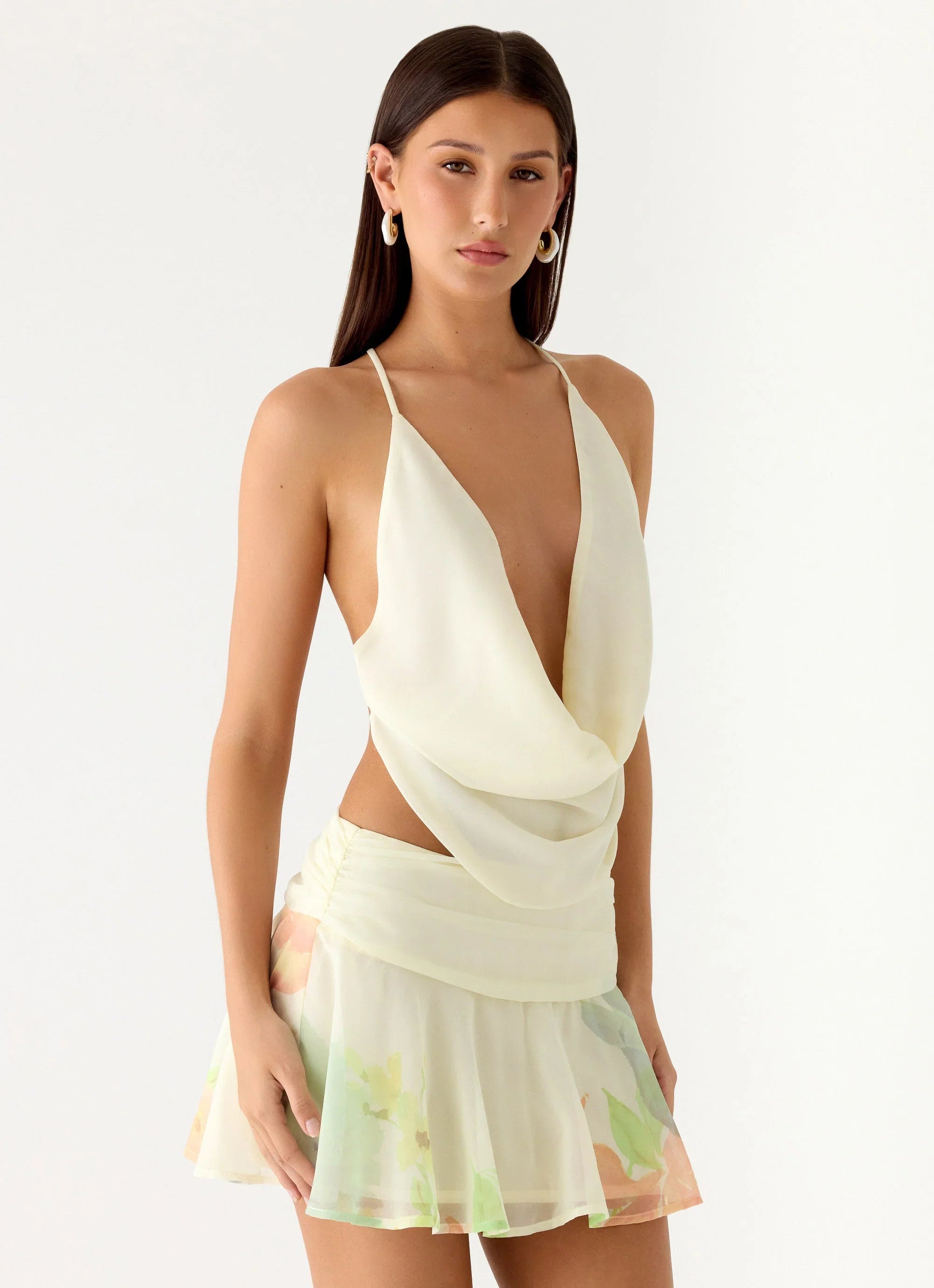 Blushing Bloom Mini Skirt Spring Meadow