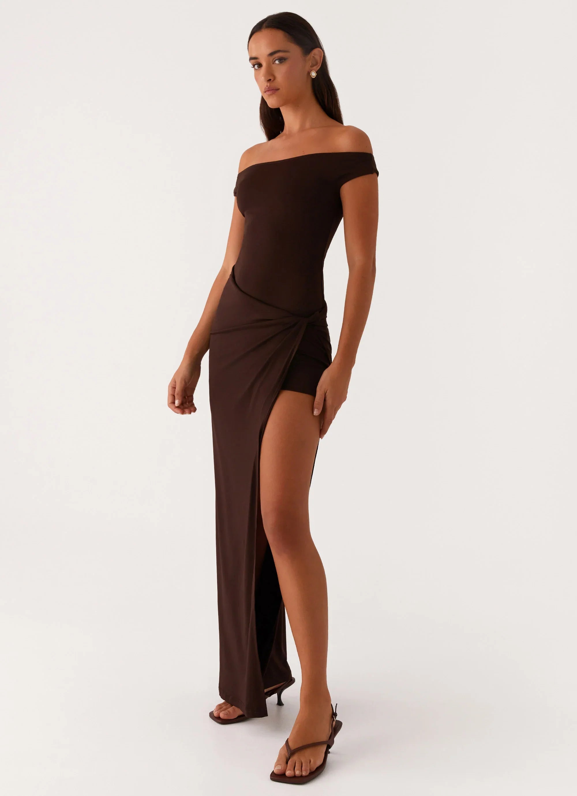 Amerie Maxi Dress Chocolate