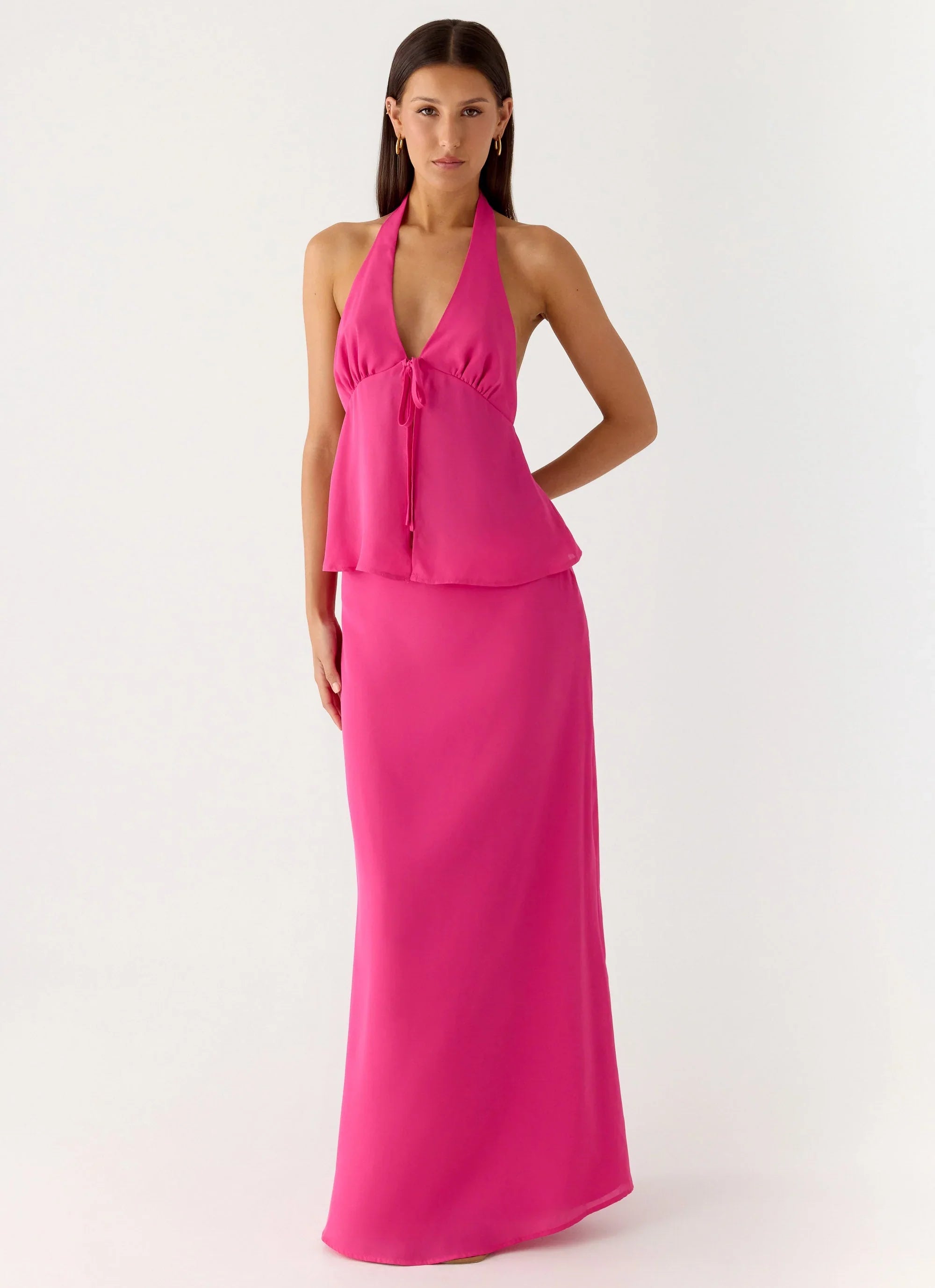 Ashlea Maxi Skirt Fuchsia