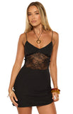 Cure Black Lace Detail Mini Dress