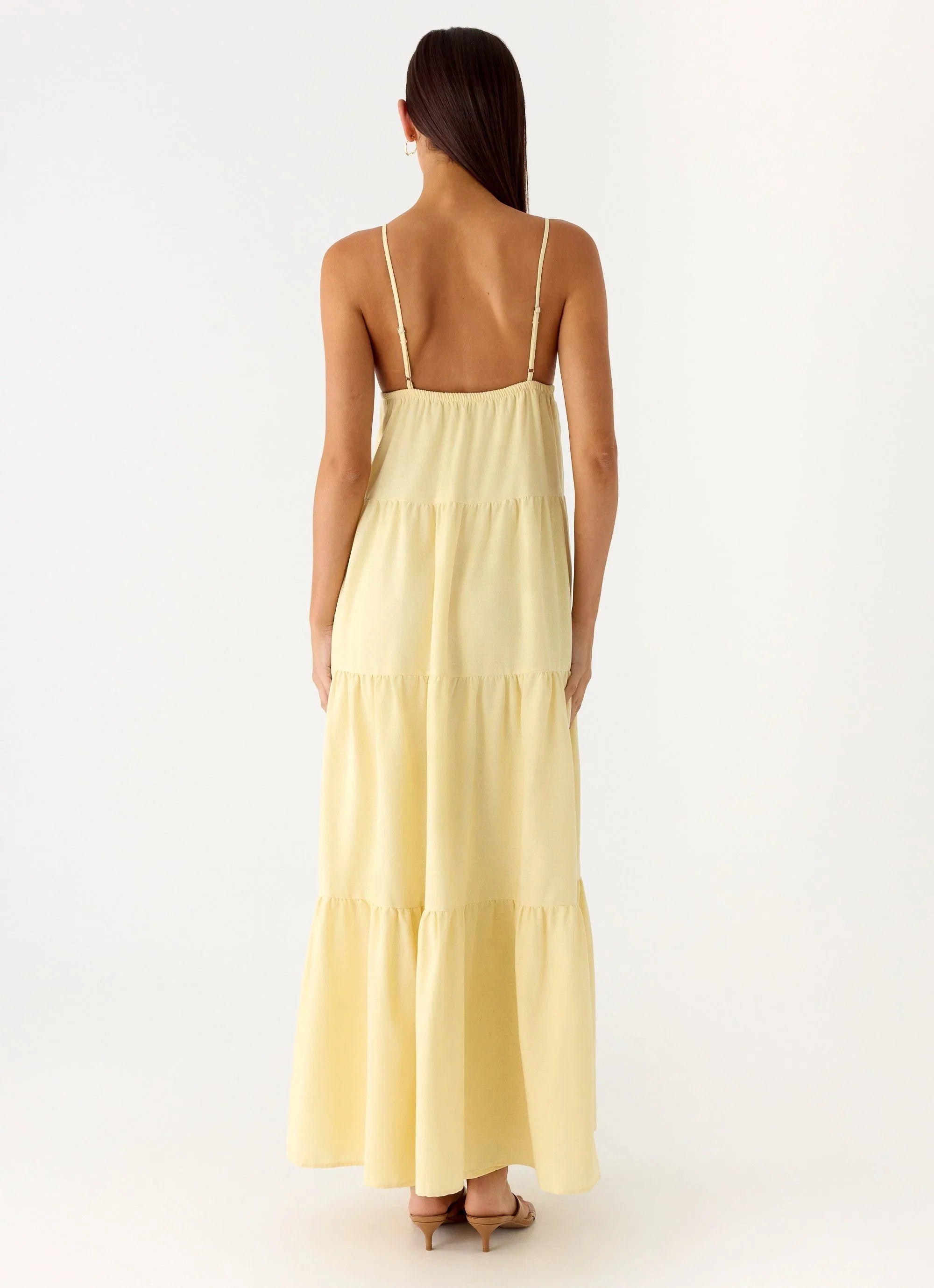 Lotty Linen Maxi Dress Yellow