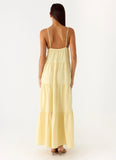Lotty Linen Maxi Dress Yellow