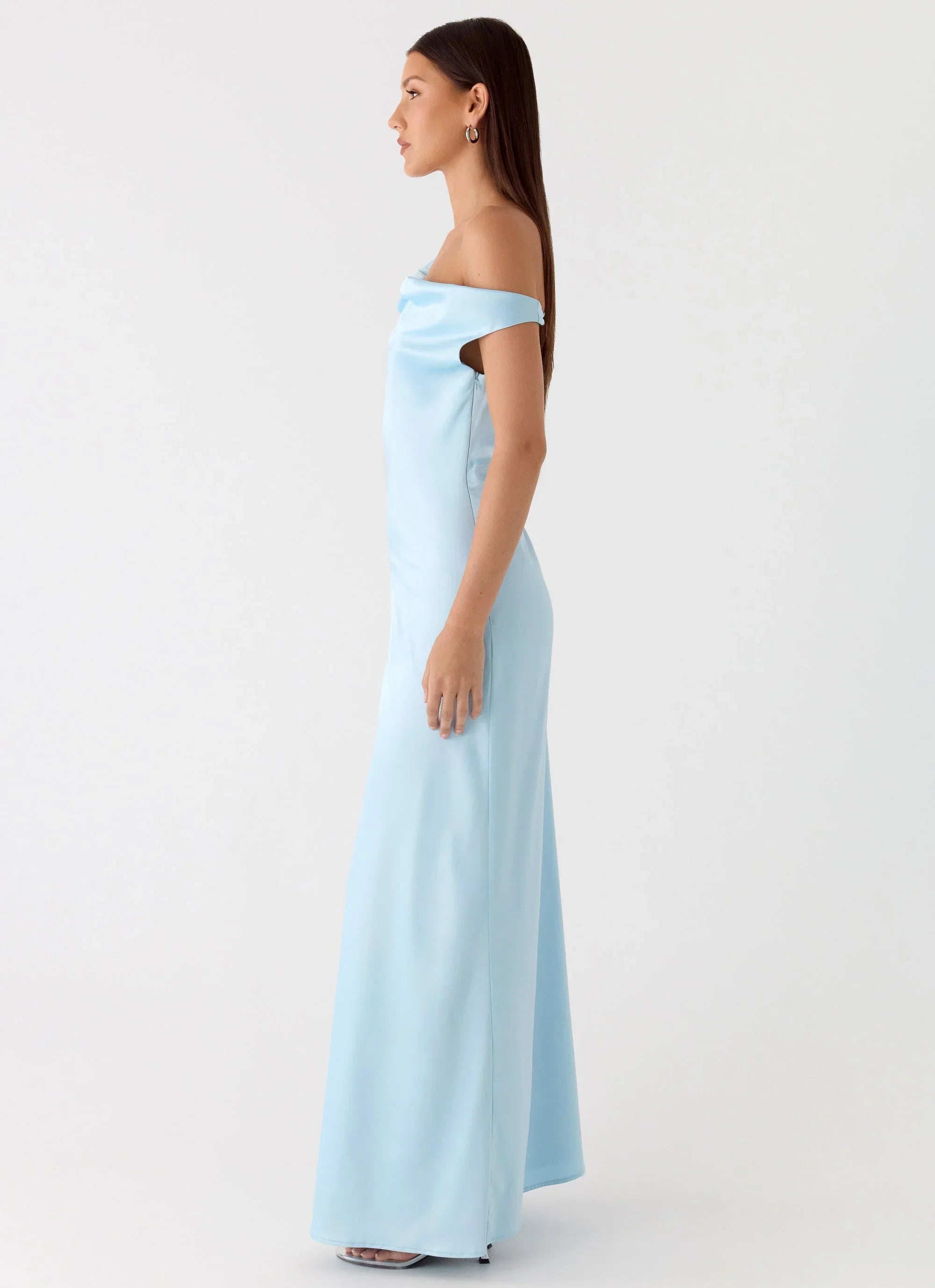 Palm Royal Maxi Dress Ice Blue