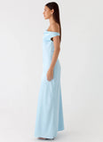 Palm Royal Maxi Dress Ice Blue