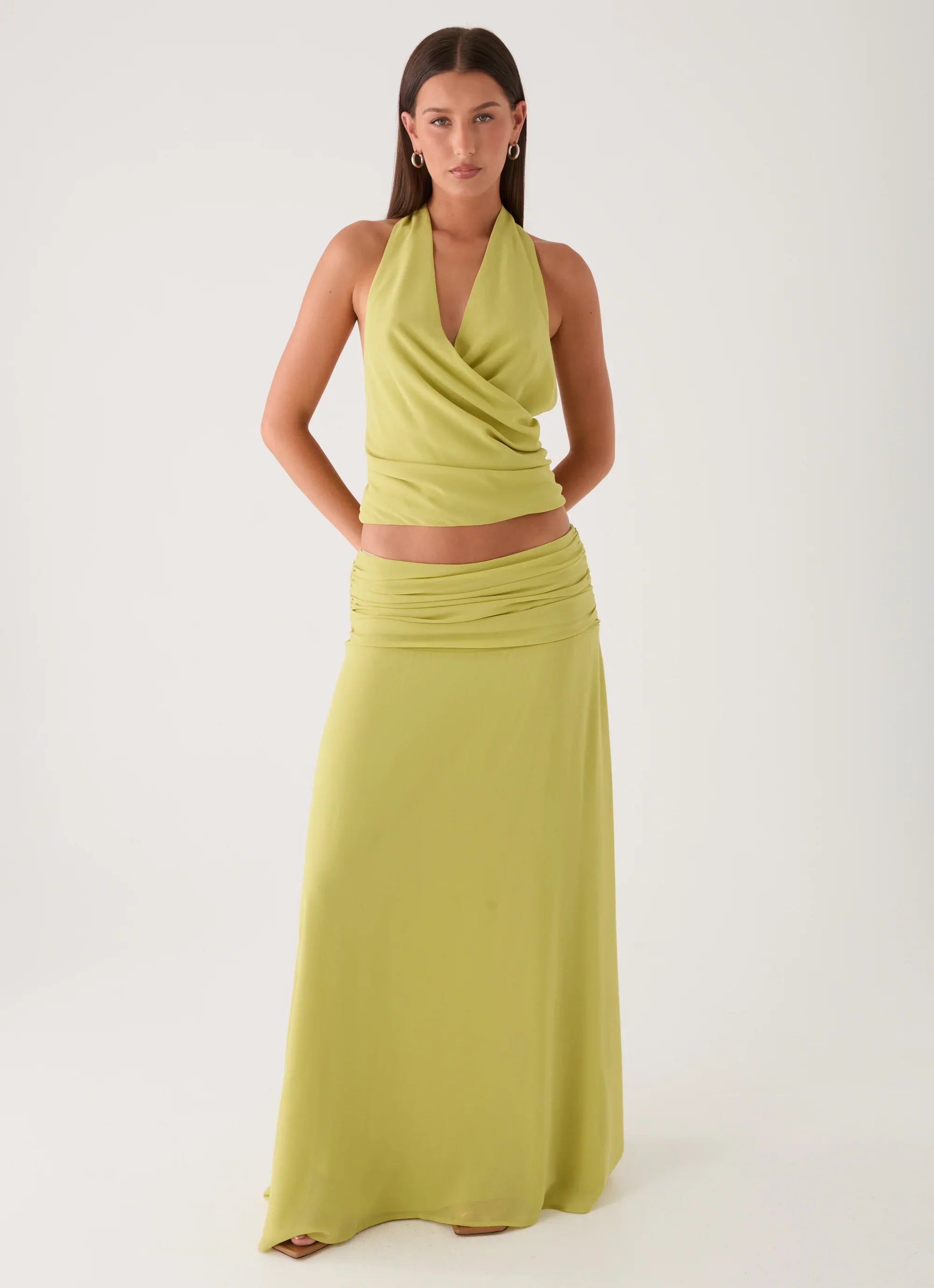 Willowmena Maxi Skirt Lime