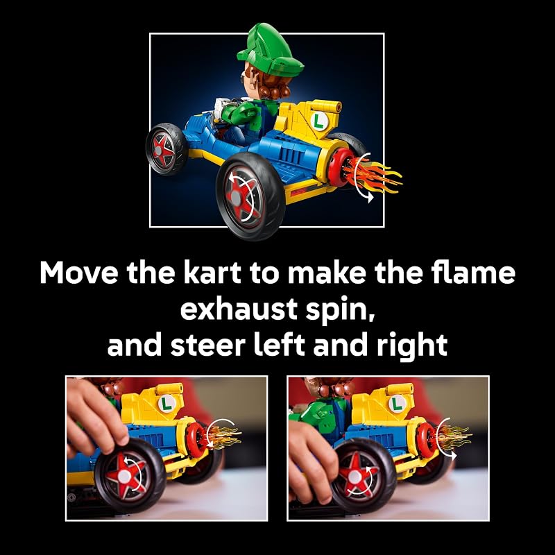 LEGO Mario Kart Luigi Mach 8 Building Set for Adults Ages 18 Nintendo Collectible for Fans Gift for Men Women Bedroom or Bookshelf Decor 72050